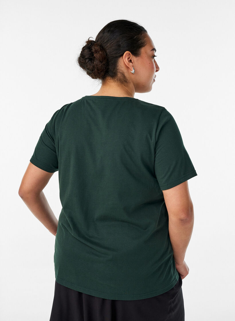 T-shirt imprim&eacute;, Vert, Model image number 2