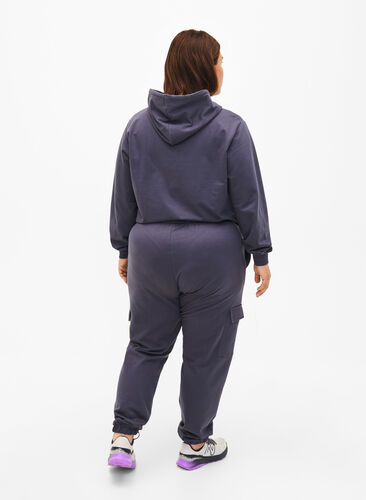 Pantalon de survêtement avec poches cargo, Ombre Blue, Model image number 1