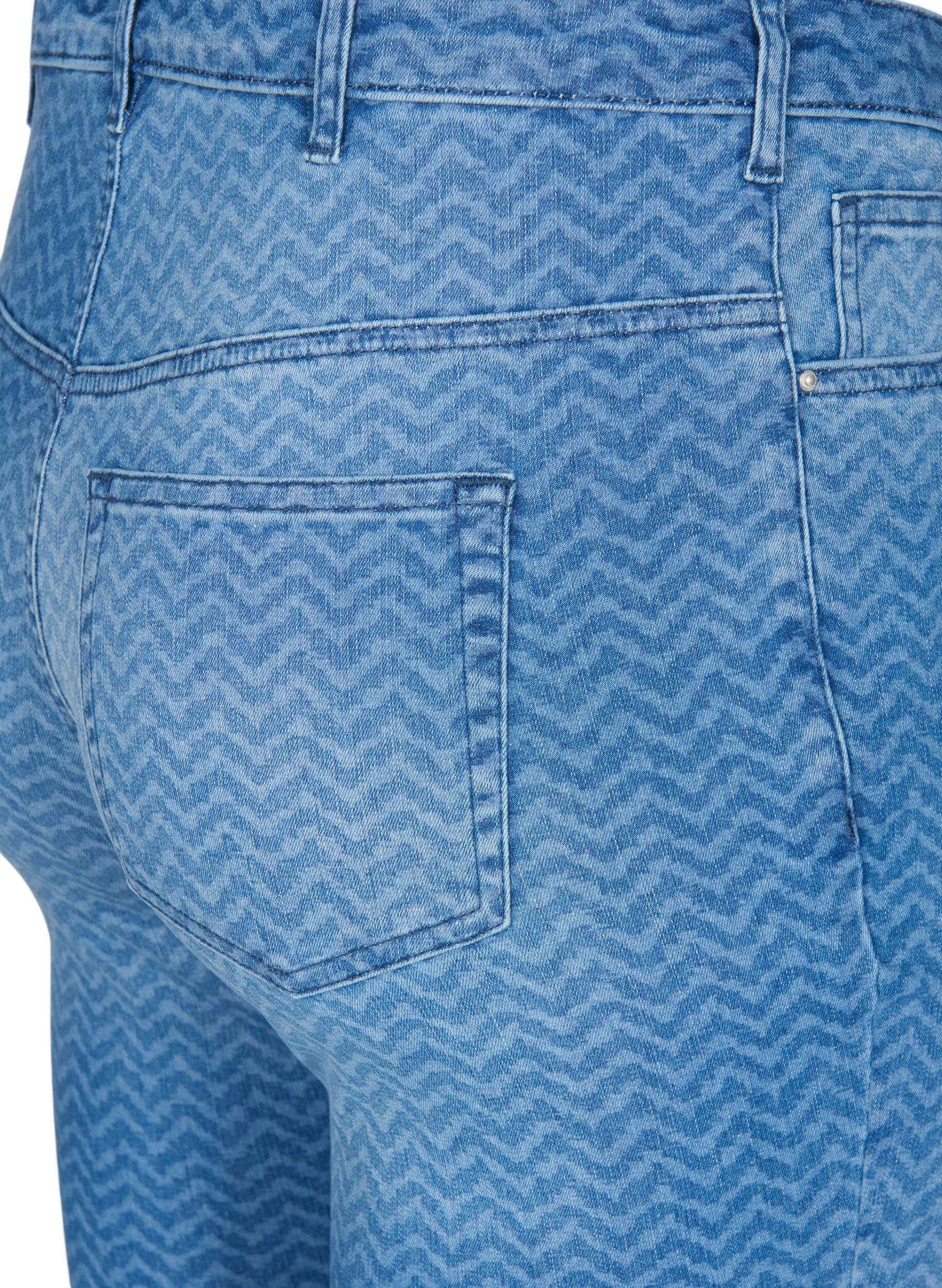 ZizziAmy jeans met hoge taille en print, Ethnic Pri, Packshot image number 3