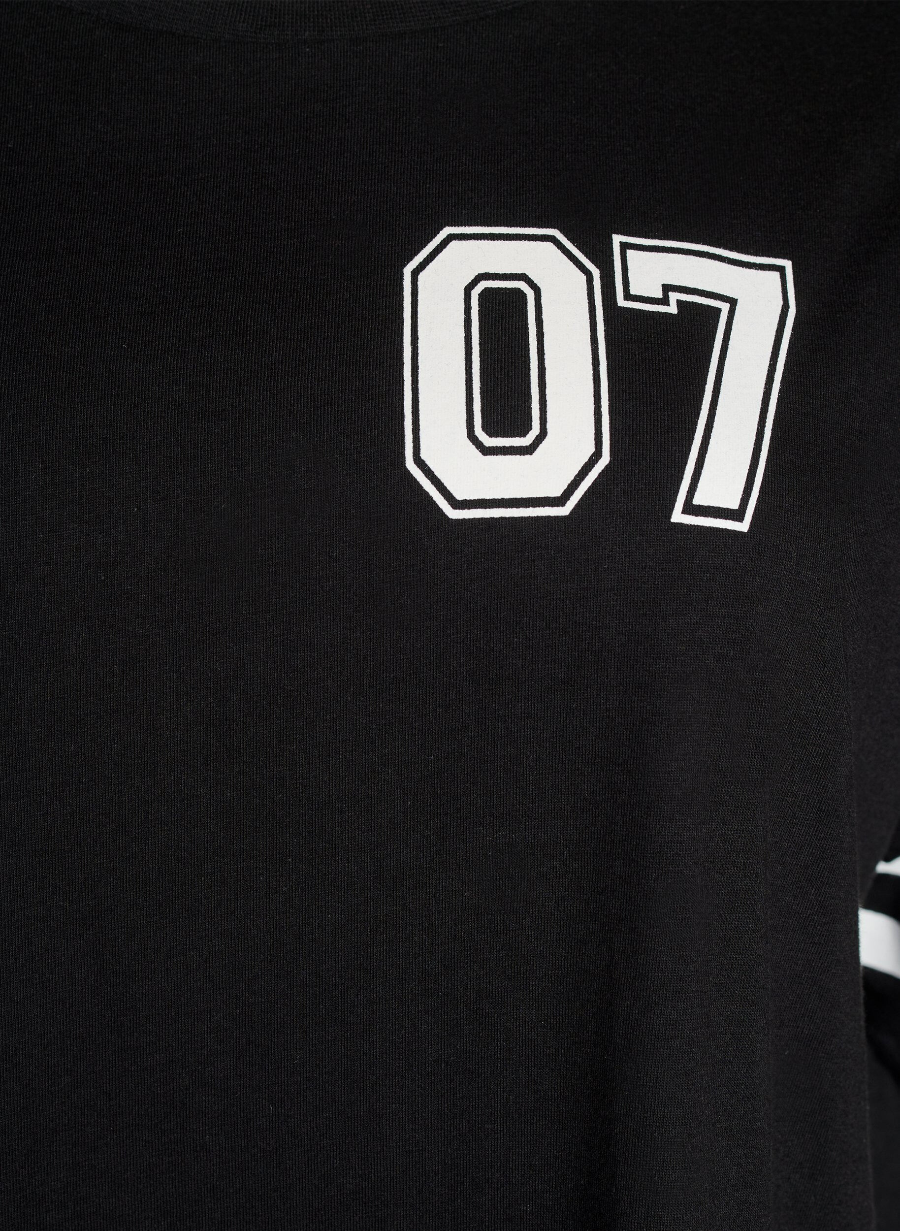 Zizzi Robe T-shirt courte avec d&eacute;tails sport, Noir, Packshot image number 2