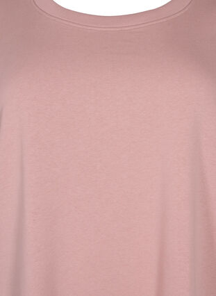 Sweaterjurk met korte mouwen en splitjes, Adobe Rose, Packshot image number 2