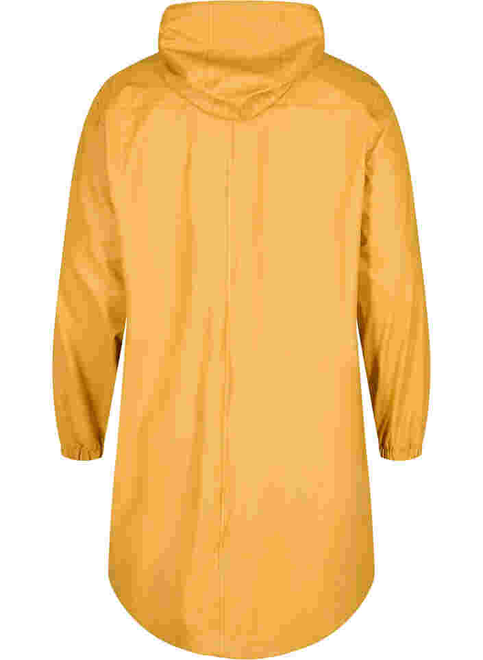 Regenjas met capuchon en knoopsluiting, Spruce Yellow, Packshot image number 1