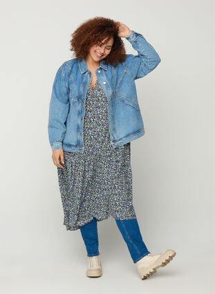 Veste en jean légère coton, Light Blue ASS, Model image number 2