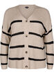 FLASH - Cardigan met strepen en knopen in breisel, Beige, Packshot image number 0
