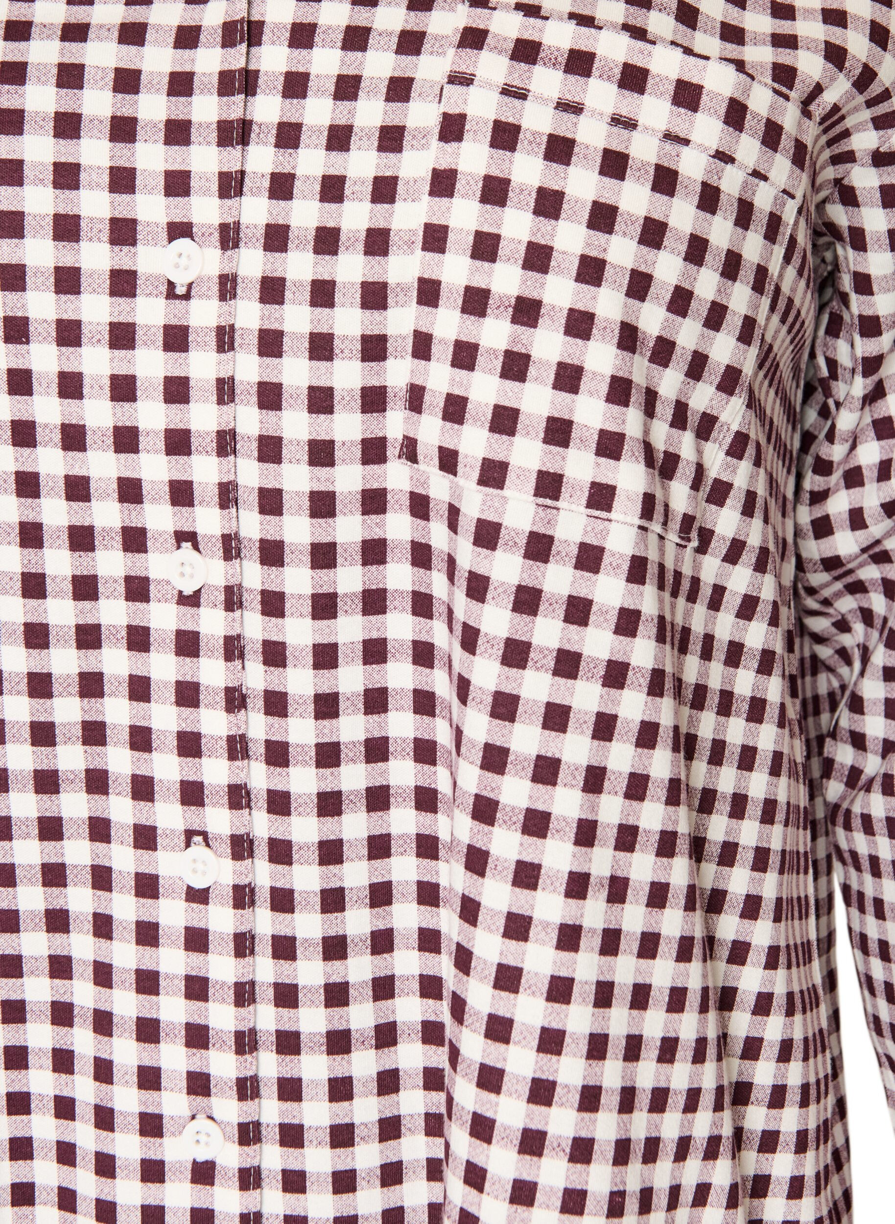 ZizziKatoenen pyjamashirt met borstzak, Rood, Packshot image number 2