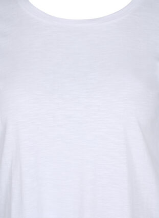 T-shirt en coton à manches courtes, Bright White, Packshot image number 2