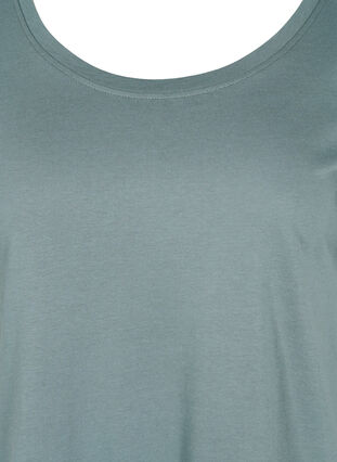 T-shirt met korte mouwen en verstelbare onderkant, Balsam Green, Packshot image number 2