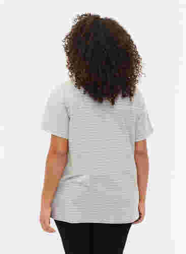 T-shirt en coton mélangé, Light Grey Melange, Model image number 1