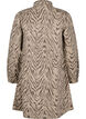 Denimjurk met lange mouwen en zebraprint, Brown Zebra AOP, Packshot image number 1