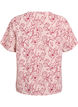 Blouse met korte mouwen en ronde hals, Roze, Packshot image number 1