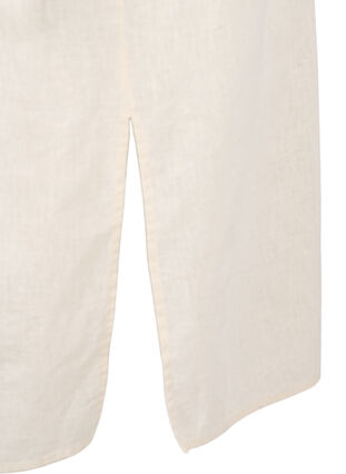 Lang shirt van katoenmix met linnen, Sandshell, Packshot image number 3
