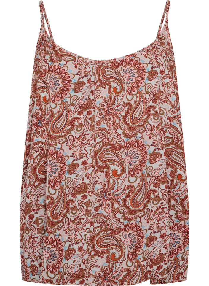 Strap top in viscose, Roze, Packshot image number 0