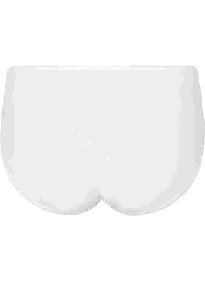 Slip 3-pack en coton avec taille régulière, Bright White, Packshot image number 1