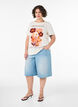 Katoenen T-shirt met print, Vanille, Model image number 1