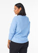 Chemisier en maille &agrave; col rond, Bleu, Model image number 2