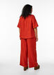 Pantalon ample avec ceinture &eacute;lastique et poches, Rouge, Model image number 1