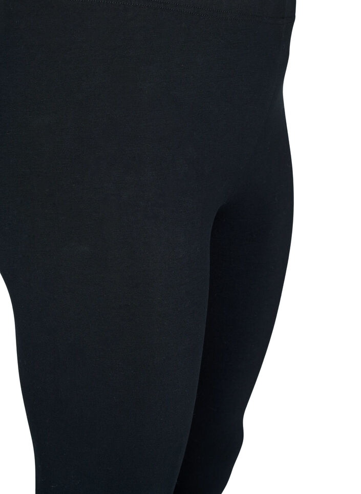 Basisleggings met extra lengte, Zwart, Packshot image number 2