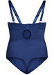 Bodystocking met beugels en kanten details, Blauw, Packshot image number 1