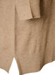 Robe courte en maille &agrave; manches raglan et couture centrale, Beige, Packshot image number 3