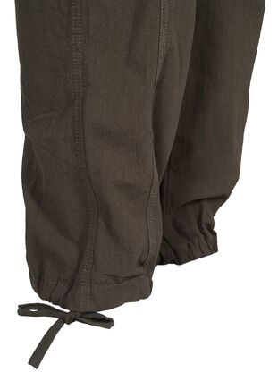 Pantalon ample en coton, Khaki Green, Packshot image number 3