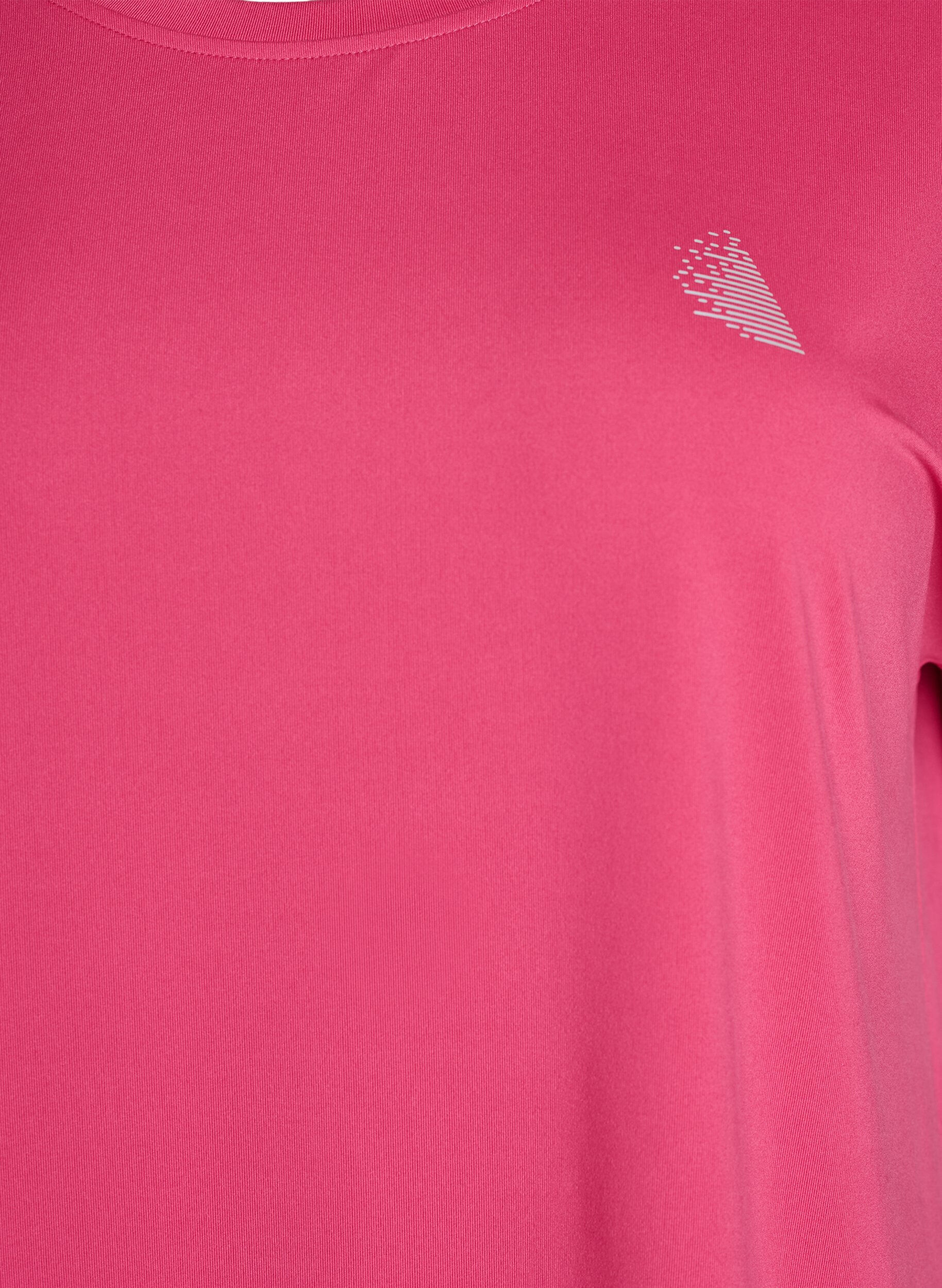ZizziT-shirt de sport couleur unie, Rose, Packshot image number 2