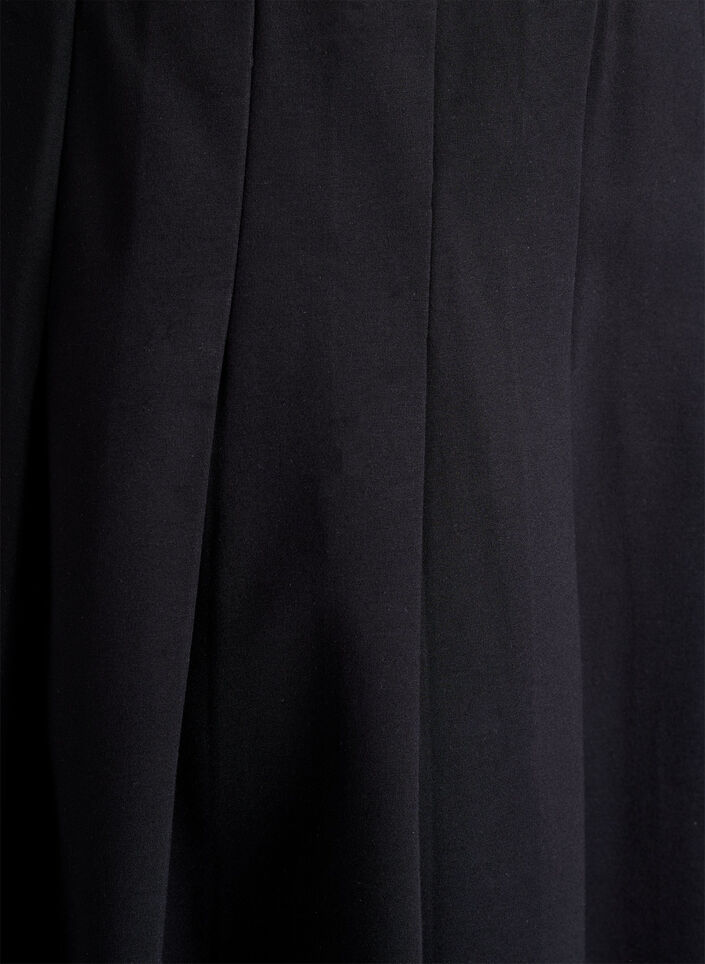 Jupe courte pliss&eacute;e &agrave; taille &eacute;lastique, Noir, Packshot