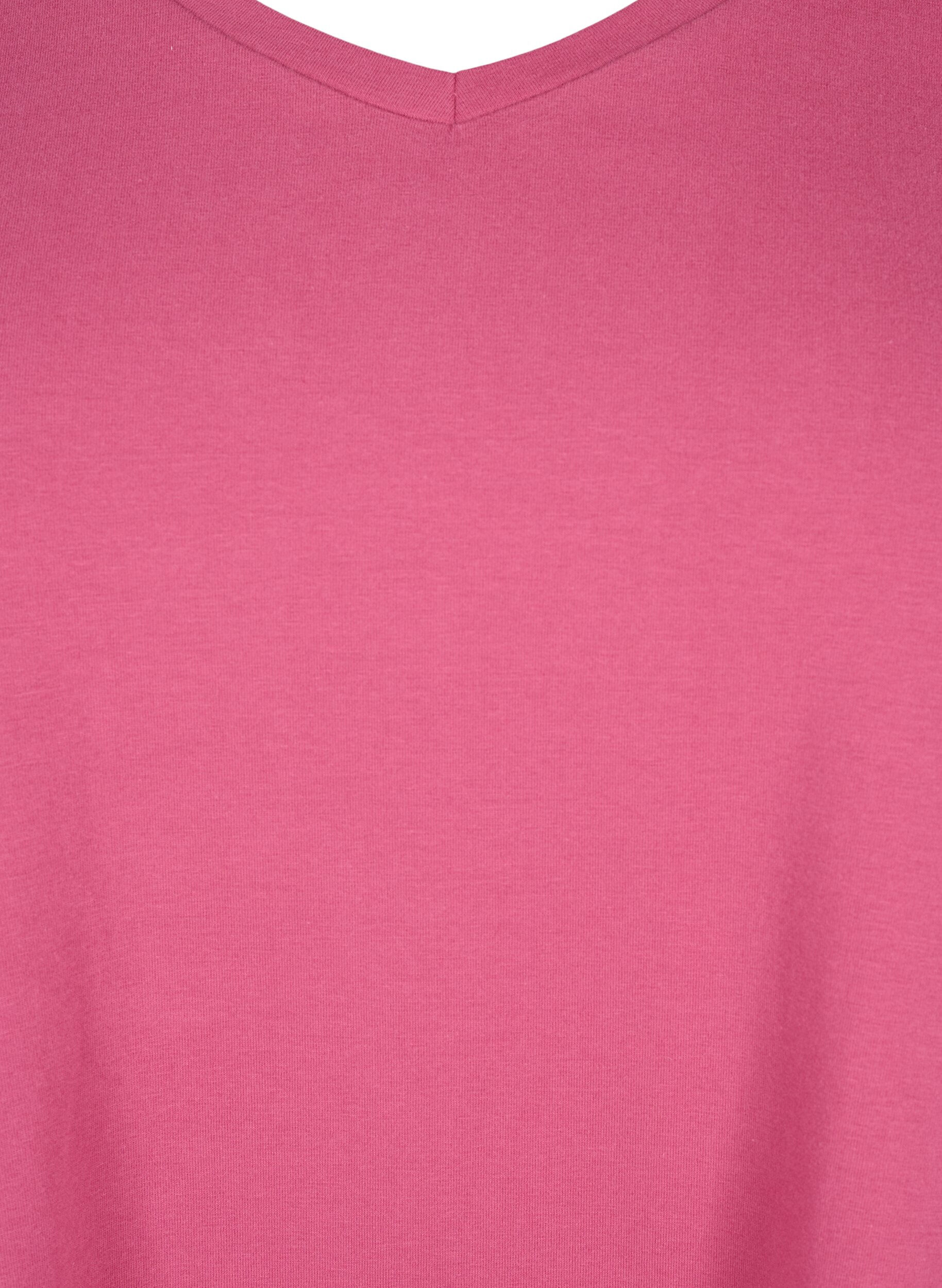 ZizziEffen basic T-shirt van katoen, Rood, Packshot image number 2
