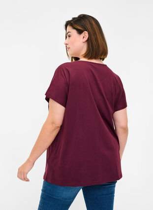 T-shirt en coton bio à col rond, Port Royal, Model image number 1