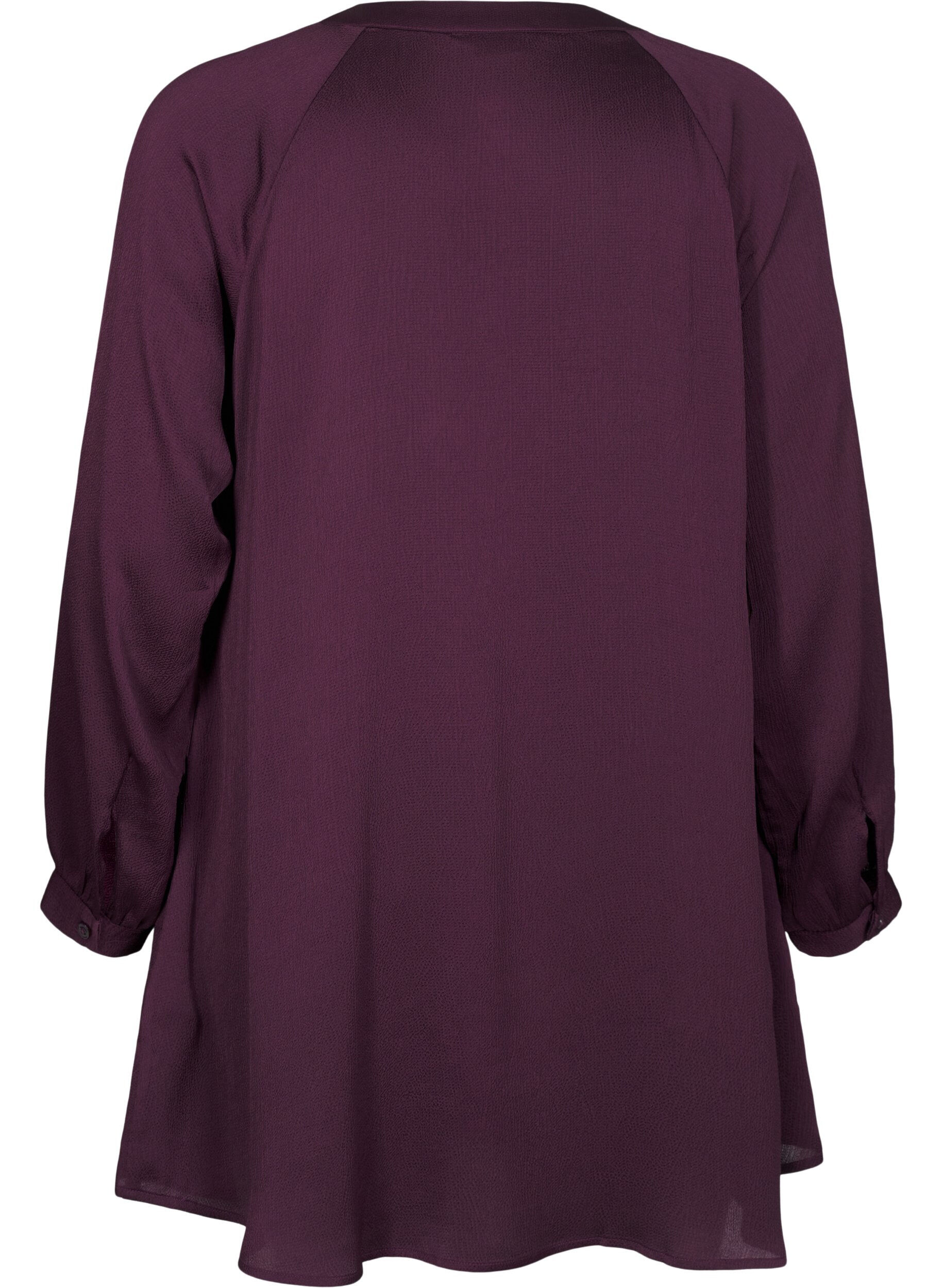 ZizziLange blouse met knopen en lange mouwen, Potent Purple, Packshot image number 1