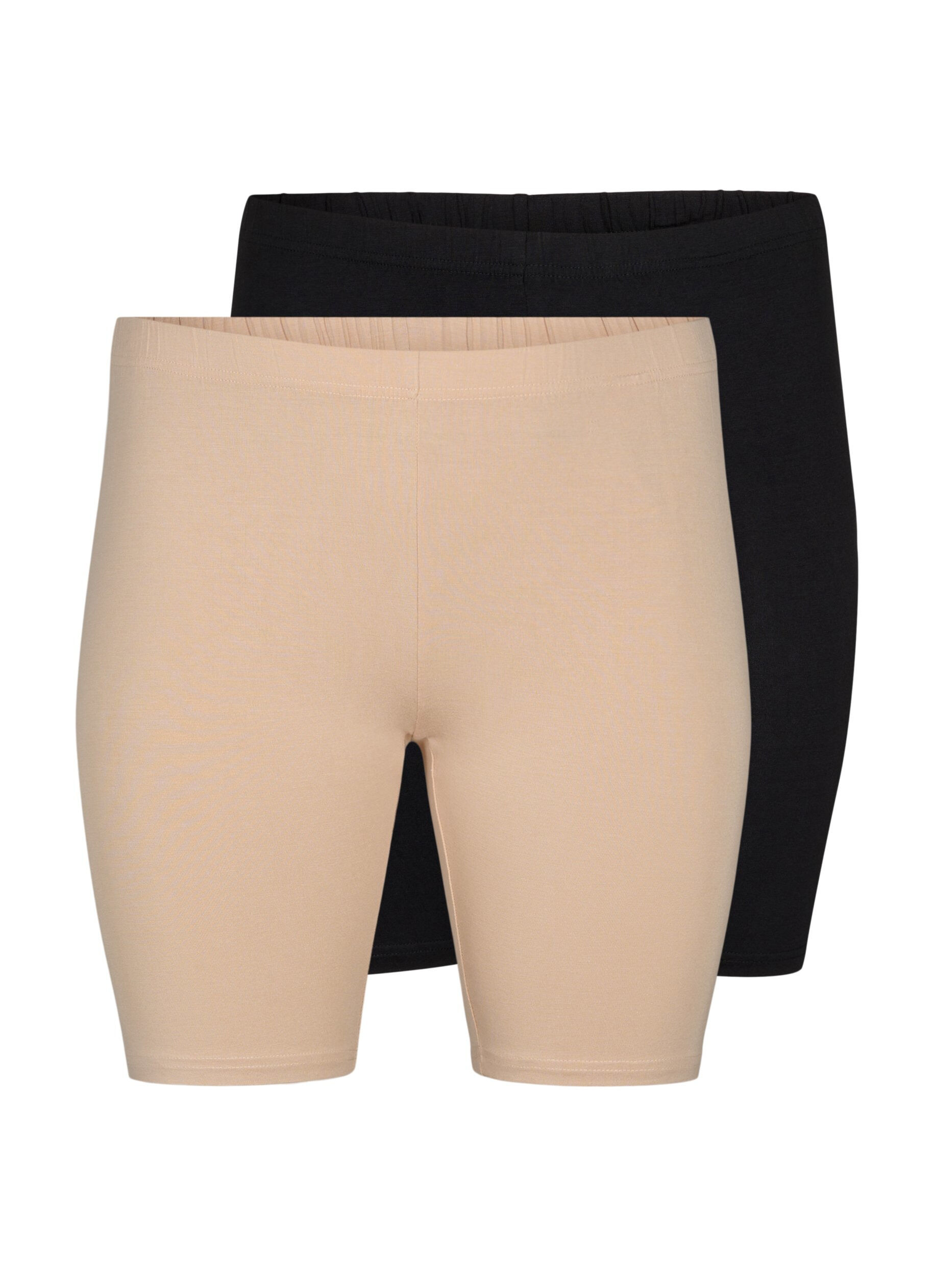 ZizziShort cycliste en viscose (lot de 2), Beige, Packshot image number 0