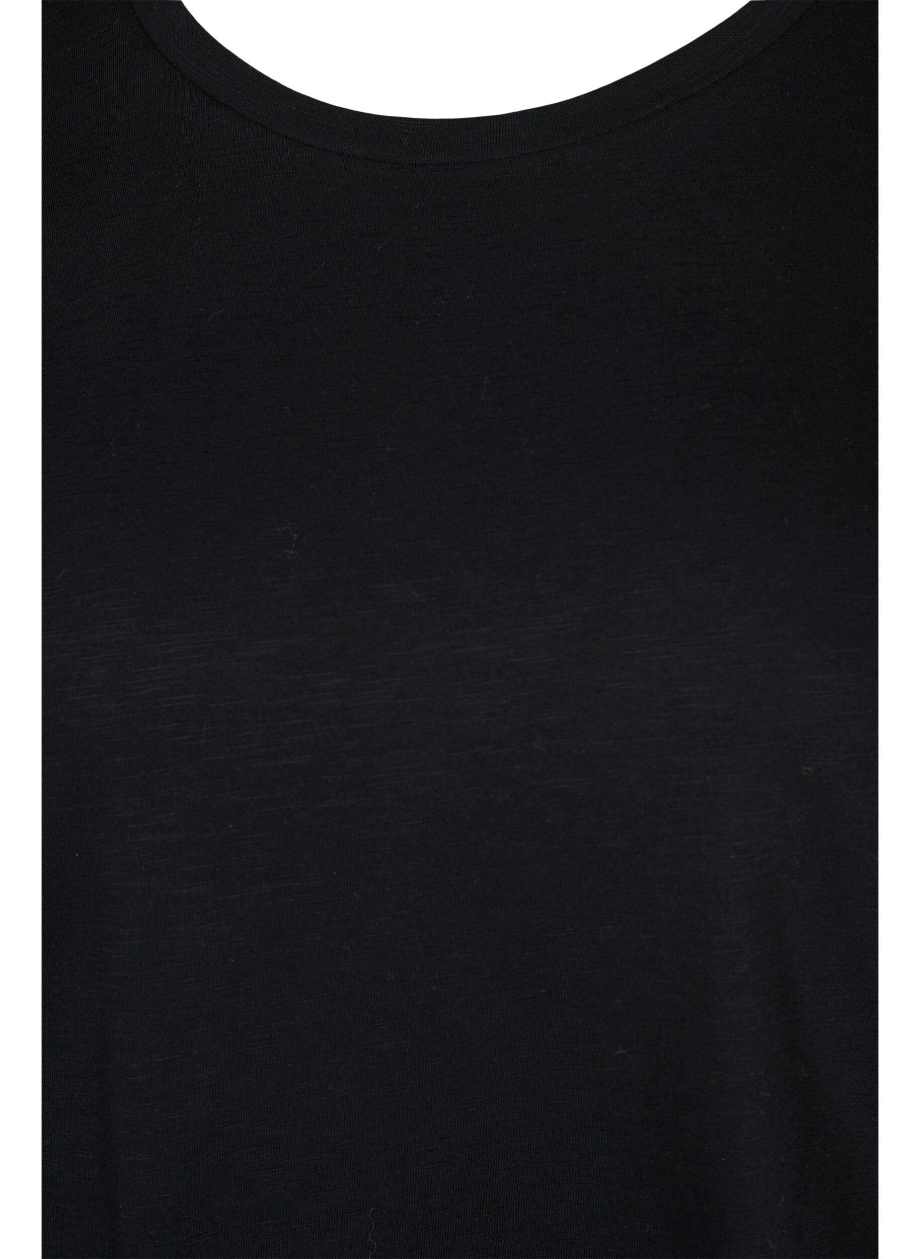 ZizziSet van 2 basic t-shirts in katoen, Black/Navy Blazer, Packshot image number 2