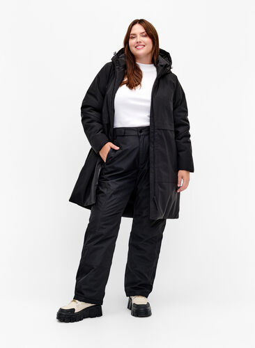 Veste d'hiver avec taille ajustable, Black, Model image number 3