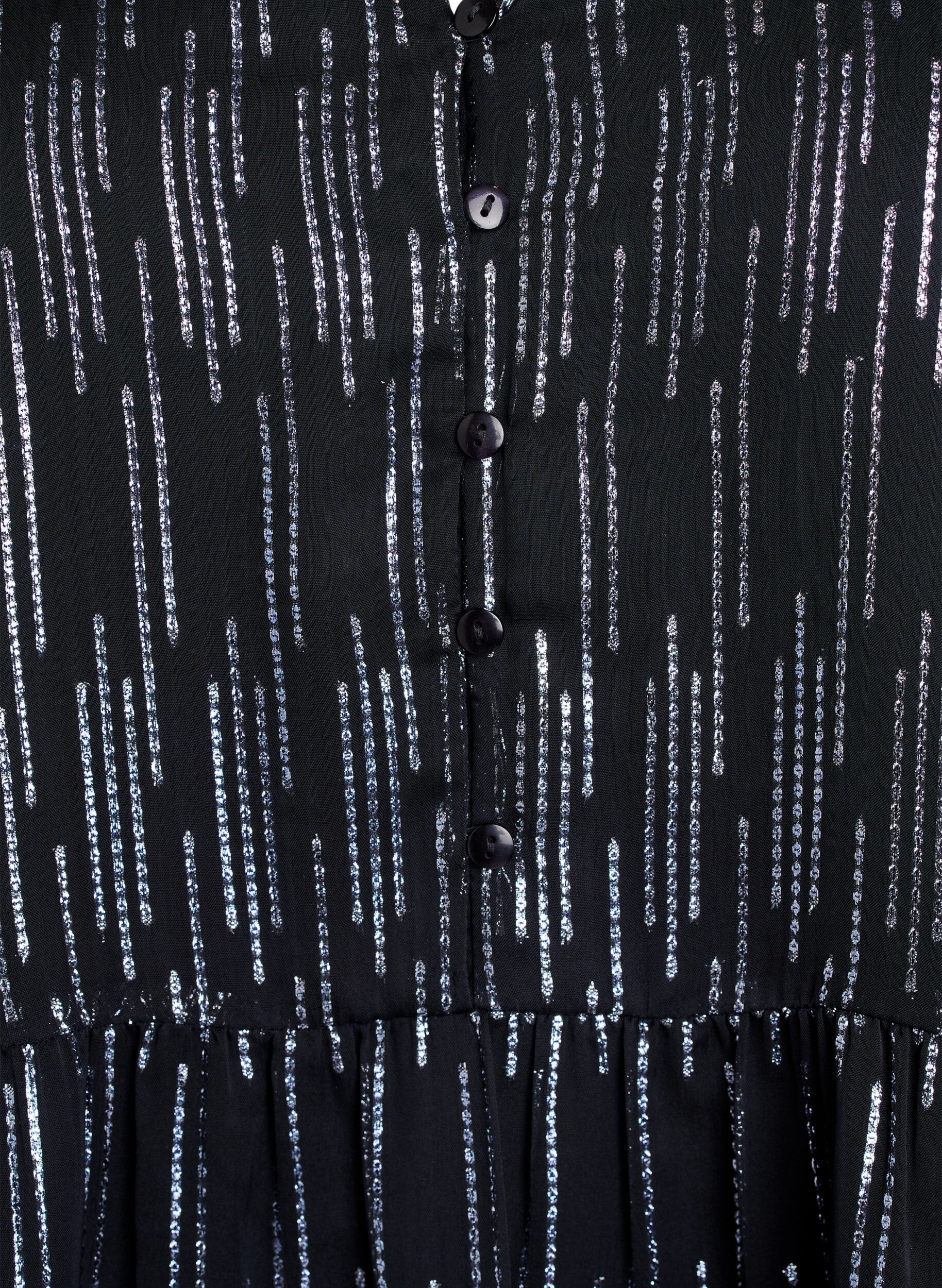 Zizzi Robe de f&ecirc;te courte &agrave; motif paillet&eacute;, Noir, Packshot image number 2