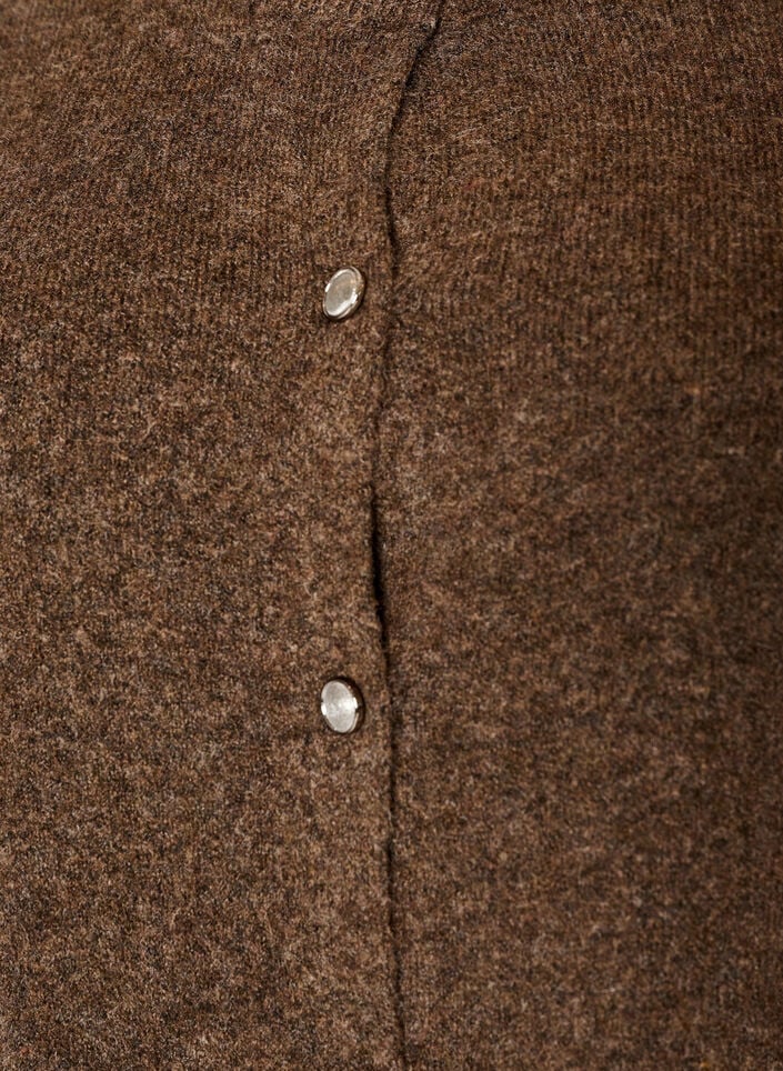 Gebreid vest met korte mouwen, Bruin, Packshot