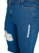 Strakke jeans met slijtagedetails, Blue denim, Packshot image number 2