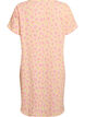 Robe courte avec texture froiss&eacute;e et manches courtes, Jaune, Packshot image number 1
