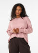 Blouse en maille avec un col rond, Rose, Model image number 0