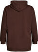 Hoodie met een terry tekstmotief, Bruin, Packshot image number 1