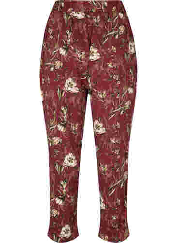Pyjamabroek met bloemenprint, Cabernet Flower Pr., Packshot image number 1