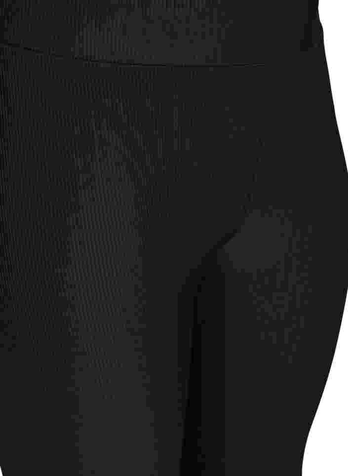 Collants d'entraînement côtelés avec une longueur de 7/8, Black, Packshot image number 2