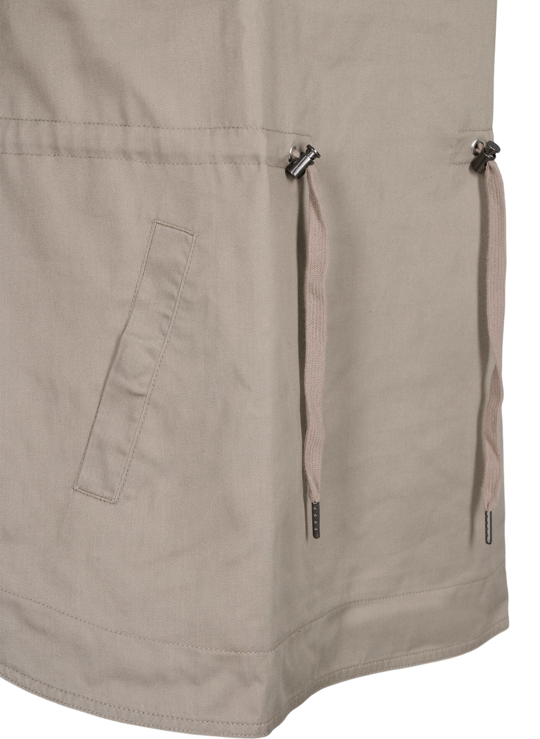 ZizziAnorak met capuchon en zak, Moon Rock, Packshot image number 3