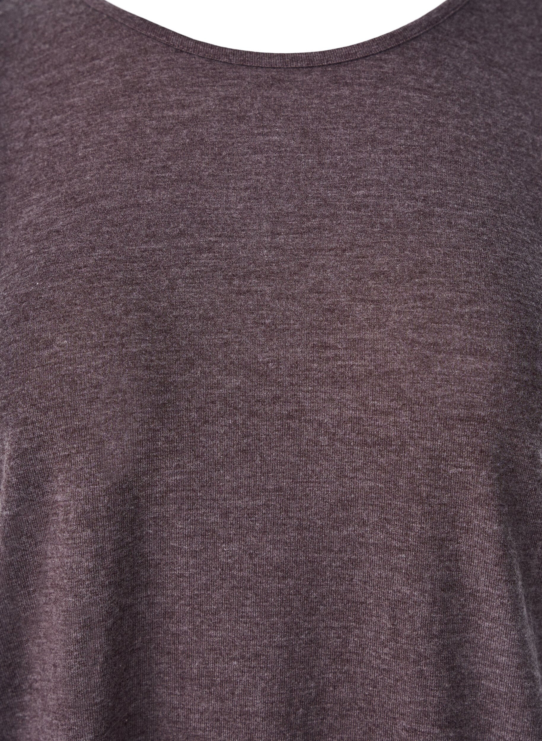 ZizziJersey blouse met 3/4 mouwen, Bruin, Packshot image number 2