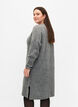 Ribgebreide jurk met split, Light Grey Melange, Model image number 1