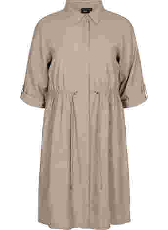 Viscose blouse jurk met verstelbare taille