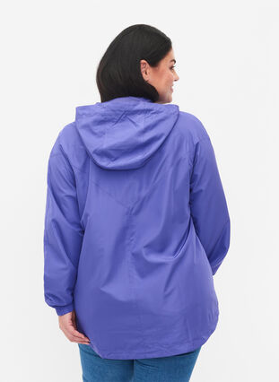 Veste courte avec capuche et bas réglable, Purple Opulence, Model image number 1