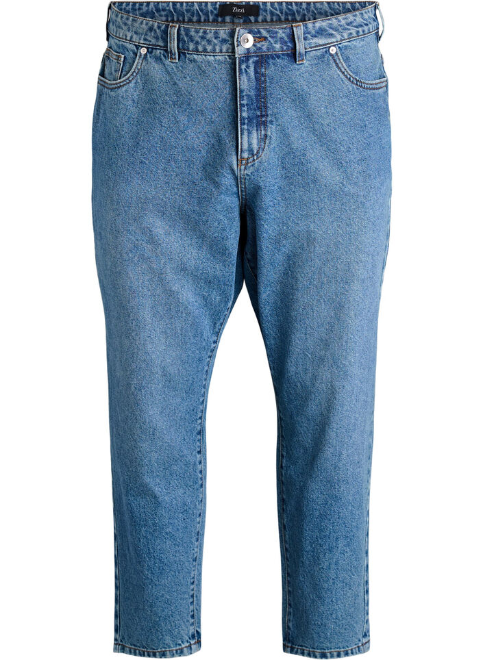 Mille Mom Fit Jeans met hoge taille, Blauw, Packshot image number 0