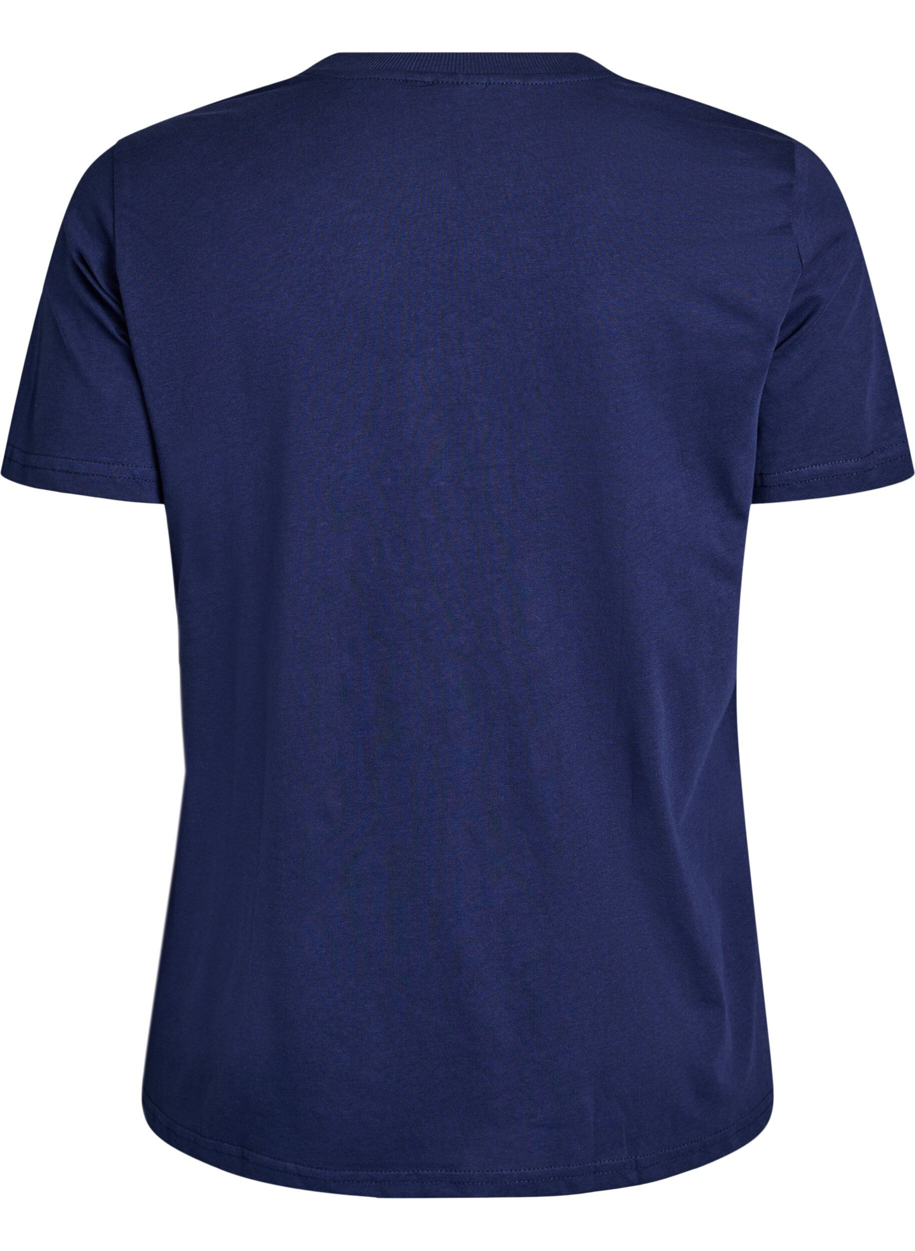 ZizziT-shirt basique en coton &agrave; col rond, Bleu, Packshot image number 1