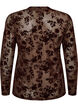 Blouse en maille avec motif floral, Marron, Packshot image number 1