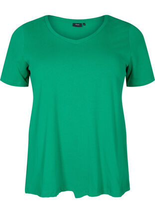 T-shirt en coton uni basique, Jolly Green, Packshot image number 0