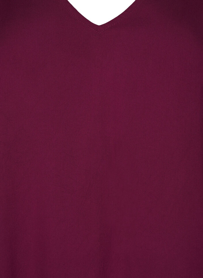 Robe de plage en viscose avec détail aux épaules, Bordeaux, Packshot image number 2